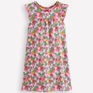 Mini Boden Short Sleeve Nightie in Strawberry Print